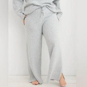 Aerie Light Gray Knit Pants